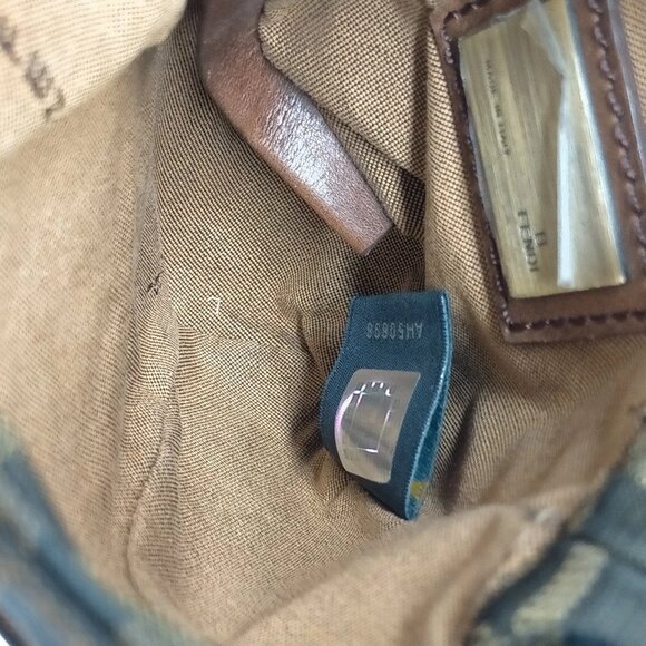 Authentic Fendi Brown Nylon Shoulder Bag mn480-121325 - Picture 10 of 16